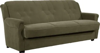 Produktbild von Max Winzer Sofa 3-Sitzer mit Bettfunktion Freiburg - Flockstoff grün - Maße: 207 x 83 x 89 cm