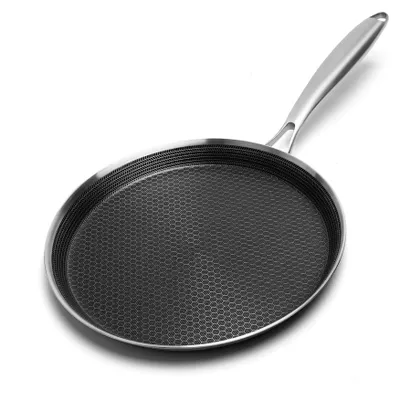Productafbeelding van Koekenpan 28 cm - RVS - Geschikt voor inductie - Anti-aanbaklaag - Krasbestendig - Gemakkelijk schoon te maken - Koekenpan