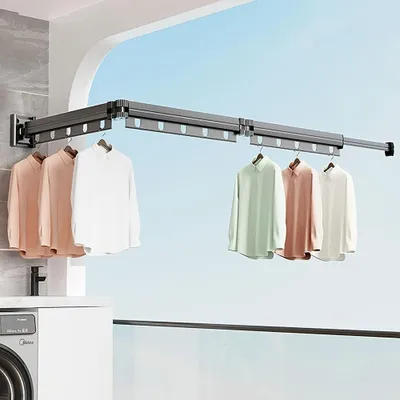 Obrázek produktu pro Nástěnný sušák – Skládací sušák – Třídílný sušák – Skládací věšák – Nástěnný sušák