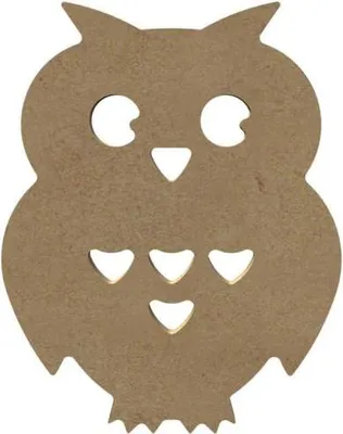 Produktbild von Gomille MDF-Figur Eule Basteldeko 38 cm mehrfarbig