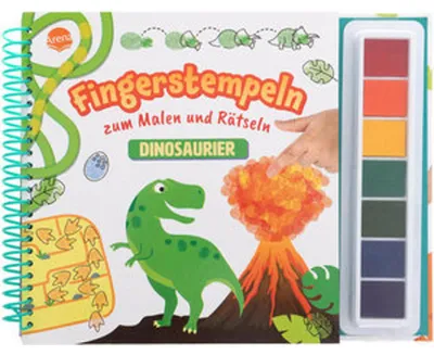 Image de Fingerstempeln zum Malen und Rätseln. Dinosaurier