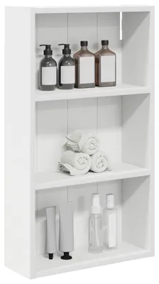 Produktbild von Eleganten-Stil Badezimmer-Wandschrank 1 PC,Modernes Design,Badmöbel,Badezimmer,Weiß 40x14x70 cm Holzwerkstoff - Spiegelschränke - Möbel26