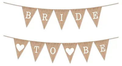 Produktbild von Bride To Be JGA Girlande Jute Banner Hochzeit Deko