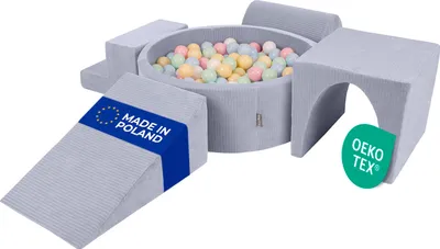 Produktbild von KiddyMoon Spielplatz Aus Schaumstoff Für Kinder Mit Bälle Waschbare Bezug
