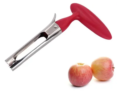 Obrázek produktu pro Odstraňovač jablek a hrušek z nerezové oceli s protiskluzovou rukojetí – snadno odstraňuje jádra z jablek a hrušek