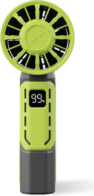 Produktbild von Handventilator für heißes Wetter im Freien, 100-stufige stufenlose Geschwindigkeitsregelung, tragbarer Handventilator, Sommer-Hochgeschwindigkeitsventilator
