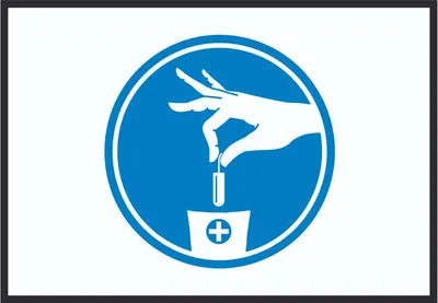 Produktbild von Schild Tampons Binden Hygienebeutel Symbol A6 Rückseite selbstklebend