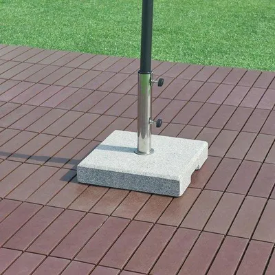 Produktbild von Famanu Granit-Parasolfuß mit Handgriff - Stabiler Stand für Parasolstangen bis 49 mm