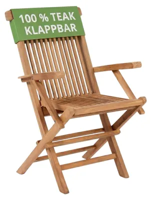 Produktbild von Gartensessel mit Armlehnen Andover Teak