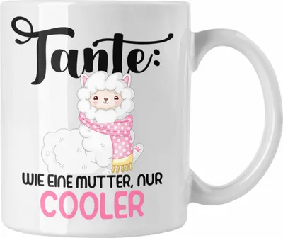 Produktbild von Trendation - Tante Wie Eine Mutter Nur Cooler Tasse Geschenk für Beste Tante der Welt (Weiß)