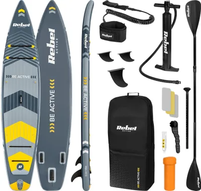 Immagine prodotto di Rebel RBA-4512 Paddleboard SUP con accessori 381 cm, 204 kg, grigio