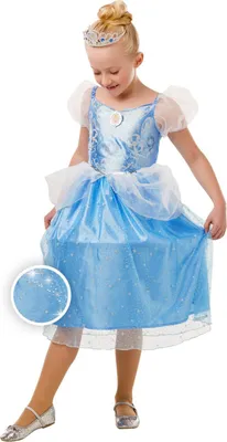 Produktbild von Disney Prinzessin Cinderella Glitzerkostüm für Kinder Kindergröße: 116