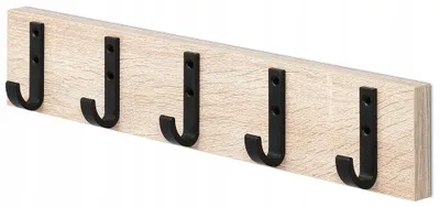 Produktbild von FURNITECO Universal Wandgarderobe Sonoma Eiche 5 Haken
