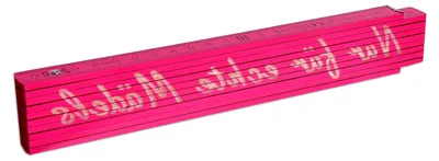 Produktbild von 2 Meter langer pinker Gliedermaßstab mit individueller Gravur für Frauen
