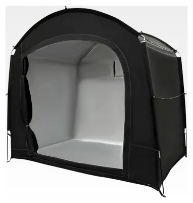 Produktbild von Garagenzelt aus 210D Oxford-Gewebe, freistehendes Reise- und Fahrradaufbewahrungszelt, schwarz, 220 * 150 * 185 cm, Outdoor-Bike-Zelt für Fahrräder und Ausrüstung, tragbare Aufbewahrung für Motorräder und Gartenwerkzeuge