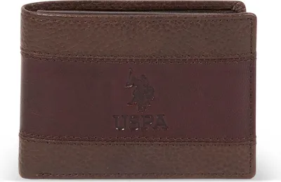 Produktbild von U.S. POLO ASSN. Leder Geldbörse Horizontal Wallet with Coin and Flap Brown braun