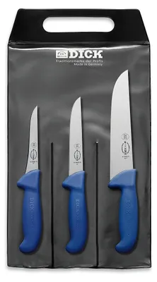 Produktbild von Messerset Kochmesser Küchenmesser - 3-teilig - Ergogrip-Griff - Edelstahl - Für Küche und Haushalt