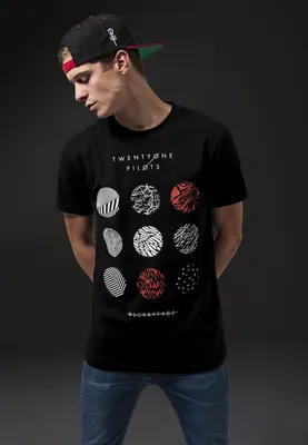 Produktbild von Merchcode T-Shirt Twenty One Pilots Pattern Circles Tee Black-L