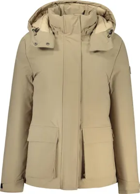 Produktbild von Nachhaltiger Damenparka Braun mit Kapuze und Taschen – Wasserabweisend