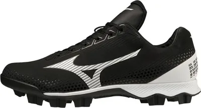 Produktbild von Mizuno Wave Lightrevo (320681) 6,5 Black/White Baseball/Softball Schuhe | Molded Cleats Stollen