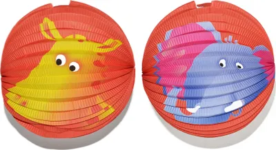 Obrázok produktu pre Lampiónová guľa 25 cm hlava zvieraťa