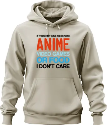 Zdjęcie produktu dla IF IT DOESN'T HAVE TO DO WITH ANIME VIDEO GAMES Gamer Nerd Fan Uni  Hoodie Kapuzenpullover, Natur, XXL