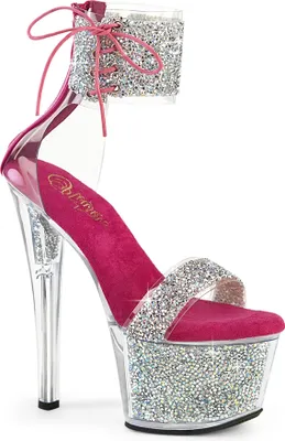 Produktbild von SKY-327RSI Damen Sandale von Pleaser, Silber Pink , EU 36, US 6