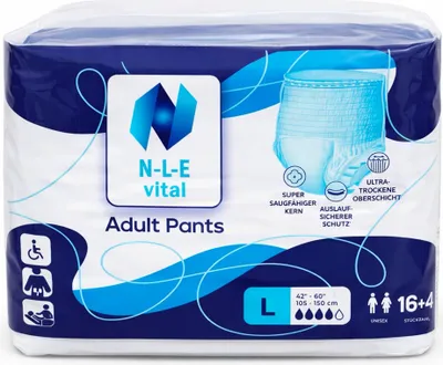 Produktbild von Inkontinenz-Pants für Erwachsene 80 Stück 1000ml Saugleistung Größe L
