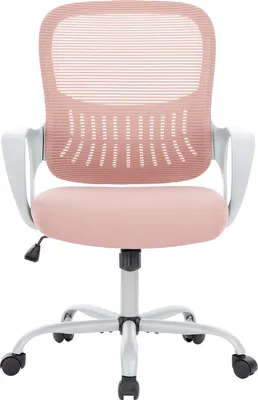 Image de Chaise de bureau Sweiko avec repose-pieds réglable,Grand siège de bureau pour pupitre,Counter Height Office Chairs,Rose