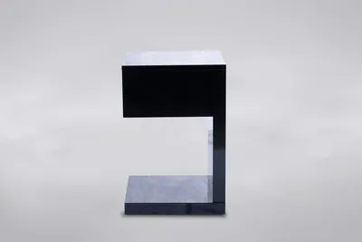 Produktbild von Beistelltisch Dina, schwarz- MDF Nachbildung schwarz Hochglanz-40x60x40cm