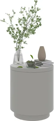 Image de Cool Bar Table d'appoint avec plateau amovible 10 L Refroidisseur de boissons, table de bistrot petite table de terrasse pour fête, camping, gris clair Aosom