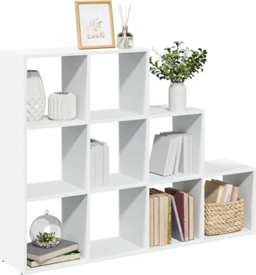 Produktbild von 2025 Moderne Raumteiler-Bücherregal 3 Stufen Weiß 137,5x29x103,5 cm - Bücherregale,Design 1458225 1parcel