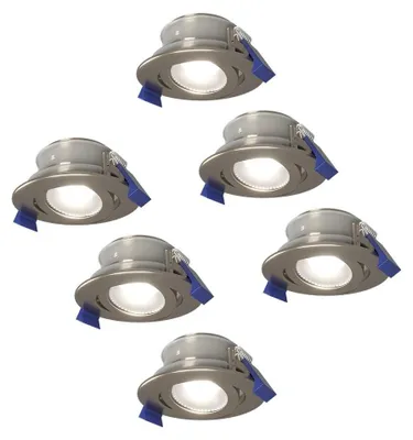Image de HOFTRONIC - Spot LED encastrable Lima 4W 345lm 6500K IP65 GU10 inclinable dimmable 6 pièces