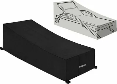 Produktbild von Schutzhülle, wasserdicht, winddicht, UV-beständig, 210D Oxford-Gewebe, Schutzhülle für Sonnenliegen (210 x 75 x 40/80 cm) – Schwarz