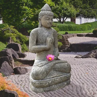 Obrázok produktu pre Basanitová socha Sediaci Budha Ongole 150 x 60 x 82 cm