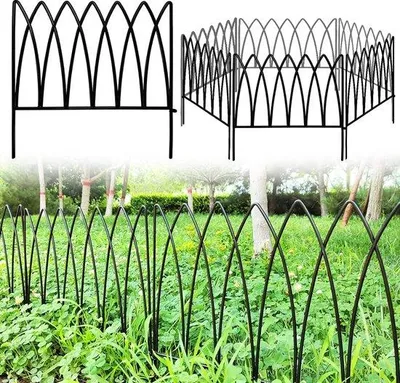 Produktbild von Famanu Metallzaun 45 cm hoch x 2,25 m lang - dekorativer Gartenzaun