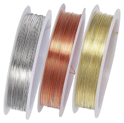 Kupferdraht 0,2 mm, 3 Rollen, weicher Basteldraht für Schmuck