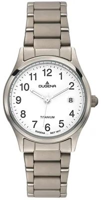 Produktbild von Dugena Damen-Uhr Semper Weiß Analog Quarz Titan-Armband 4460331