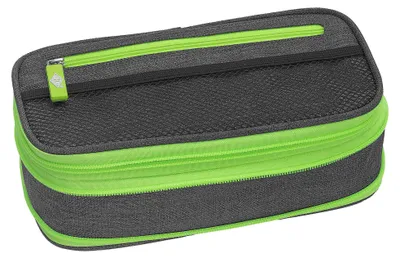 Produktbild von Wedo Neon Stretch, Weiches Federmäppchen, Polyester, Grün, Grau, Einfarbig, Reißverschluss, Kind