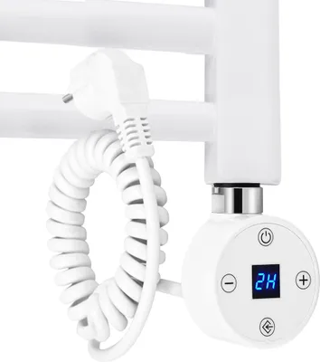 Produktbild von EMKE 900W ponorný ohrievač s termostatom a LCD displejom, vykurovacie telesá z nerezovej ocele pre kúpeľňové radiátory Ohrievač uterákov Biely