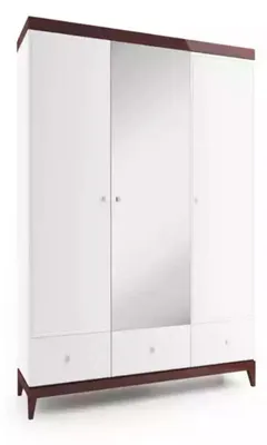 Produktbild von Designer Hochglanz Kleiderschrank Schränke Schlafzimmer Möbel Holz Luxus Weiß