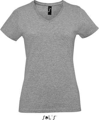 Produktbild von SOLs 02941 | Damen Imperial V-Neck Women T-Shirt - V-Ausschnitt - Farbe: Grey Melange - Größe: XXL