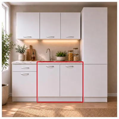 Produktbild von Spülenunterschrank Jenna Weiß 80 cm