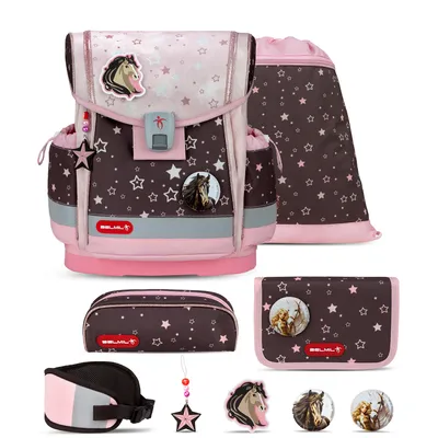Produktbild von Belmil Schulranzen Set Classy Plus Champion Horses 10-teilig gefüllt