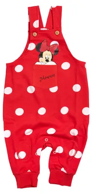 Produktbild von Disney Minnie Mouse Latzhose für Mädchen Hose mit Hosenträgern Overall Kinder Einteiler 62-68