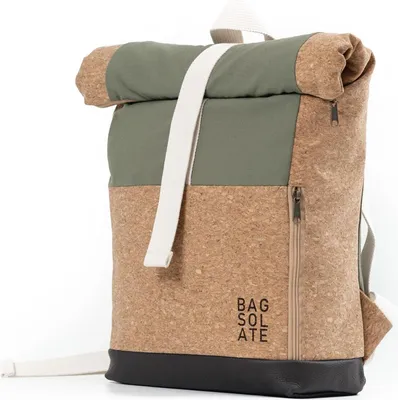 Produktbild von Roll-Top Rucksack Kieferngrün 20L isoliert wasserabweisend Laptopfach 38-53x30x12,5cm