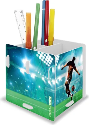Produktbild von itenga Stifteköcher "Fussball" steckbar aus Kunststoff