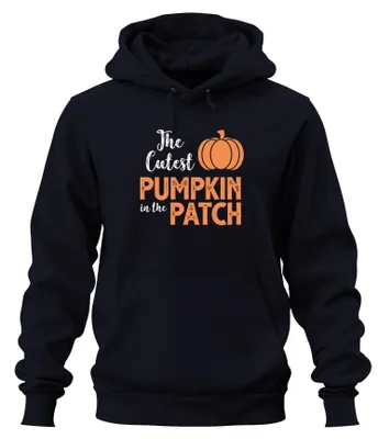 Zdjęcie produktu dla The Cutest Pumpkin in the Patch Halloween Kürbis Baby Kinder Uni  Hoodie Kapuzenpullover, Navy, M