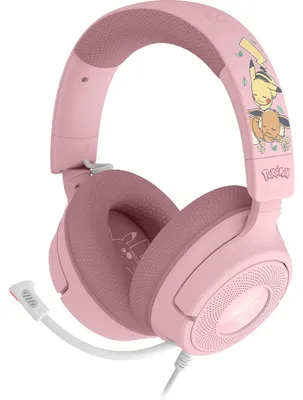 Produktbild von Razer Kraken V4 X – Pikachu & Eevee Edition, Kabelgebunden, 20 - 20000 Hz, Gaming, 350 g, Kopfhörer, Pink