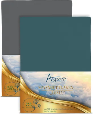 Produktbild von Aspero 2 x Spannbettlaken aus Baumwolle